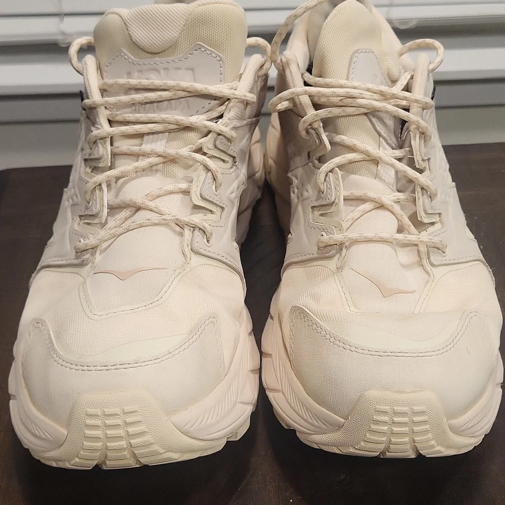 Hoka One One Men's Athletic Sneakers in Off-White/Cream